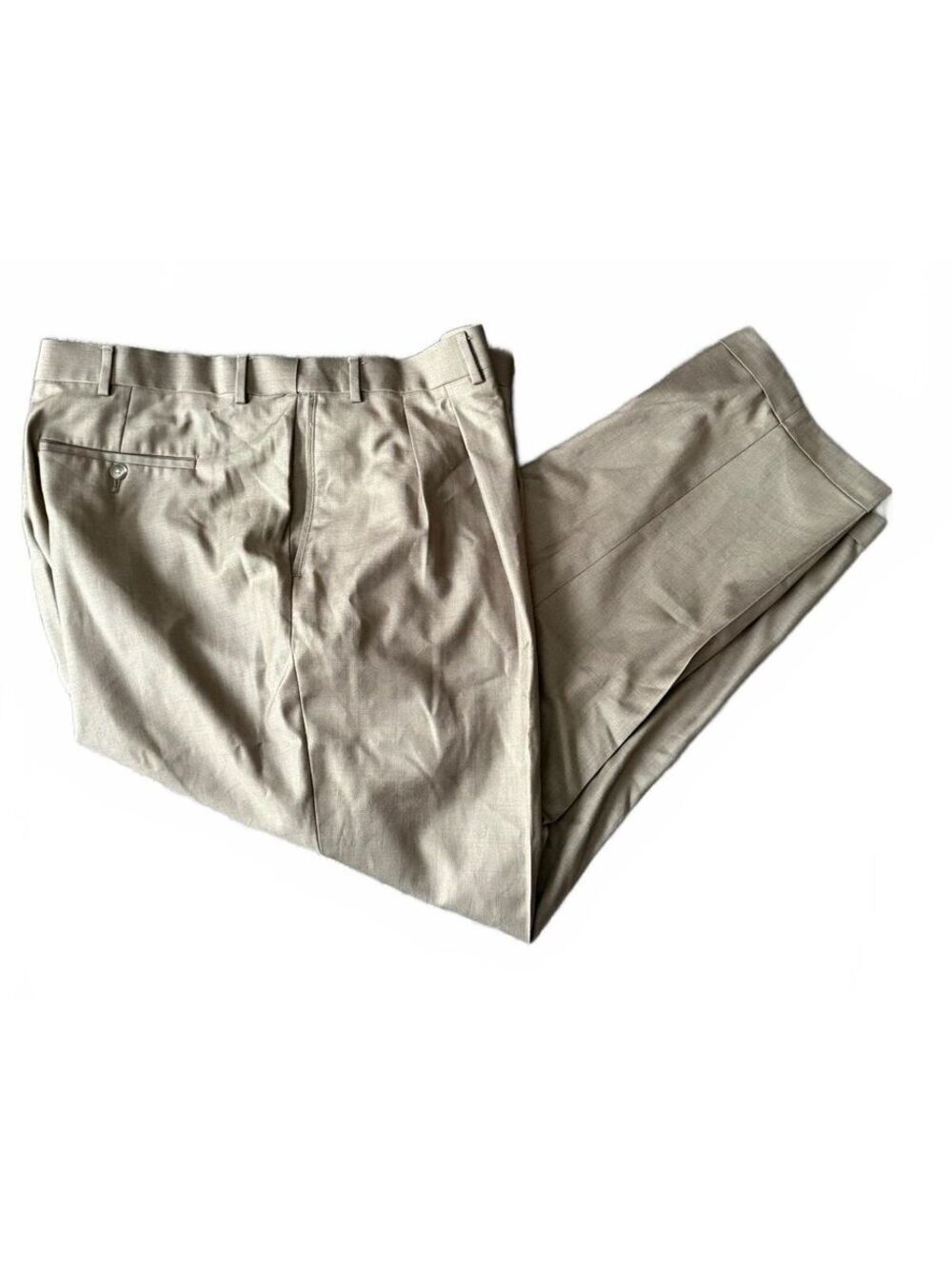 Roundtree & Yorke Men's Dress Pants Size 50 x 30 Khaki Office Easy Care City